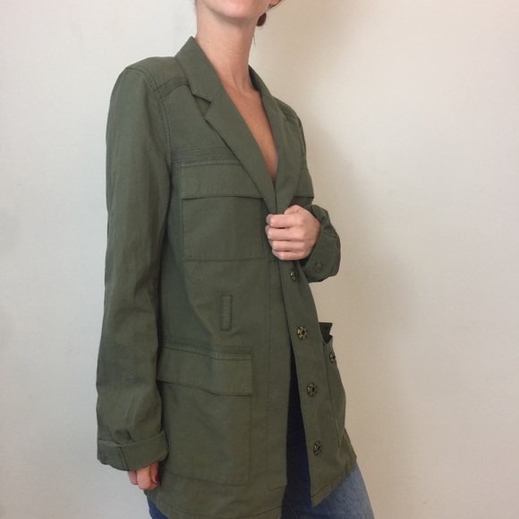 Elizabeth and James Green Army Cargo Jacket - Picture 5 of 8